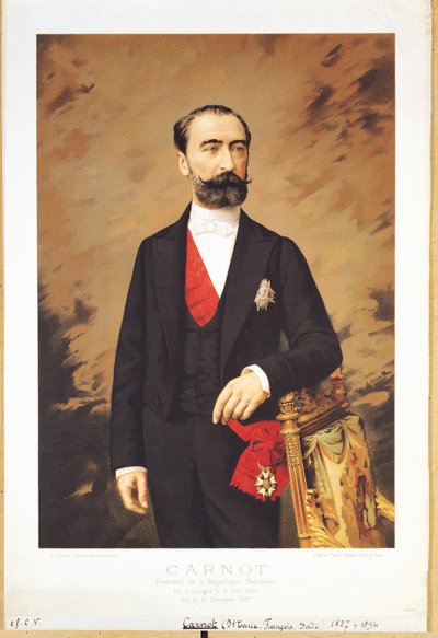 Portrait of Marie Francois Sadi Carnot by Pierre Petit